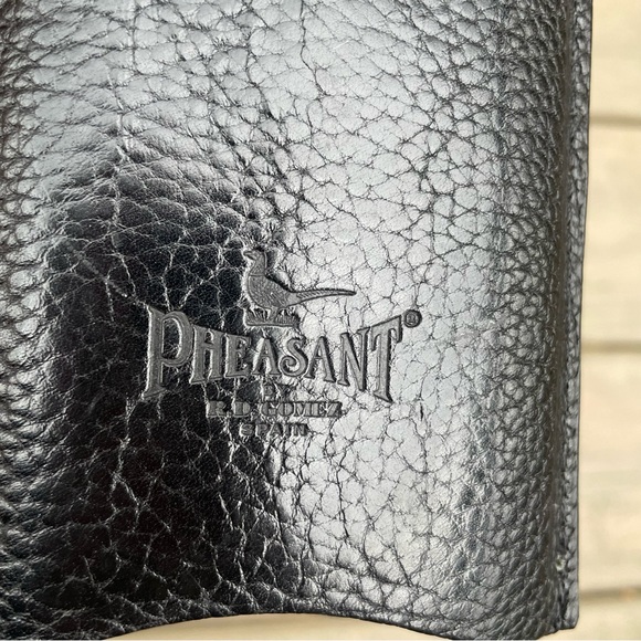 Pheasant Black Leather 3 Cigar Pocket Case R D Gomez Spain - Picture 6 of 9